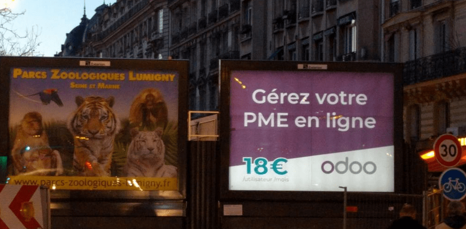 Affiche Odoo dans Paris 